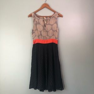MAEVE | Silk Floral Striped Sleeveless Flowy Dress